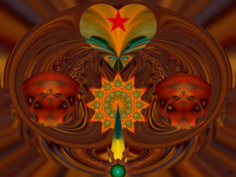 Fractal Heart and Sun