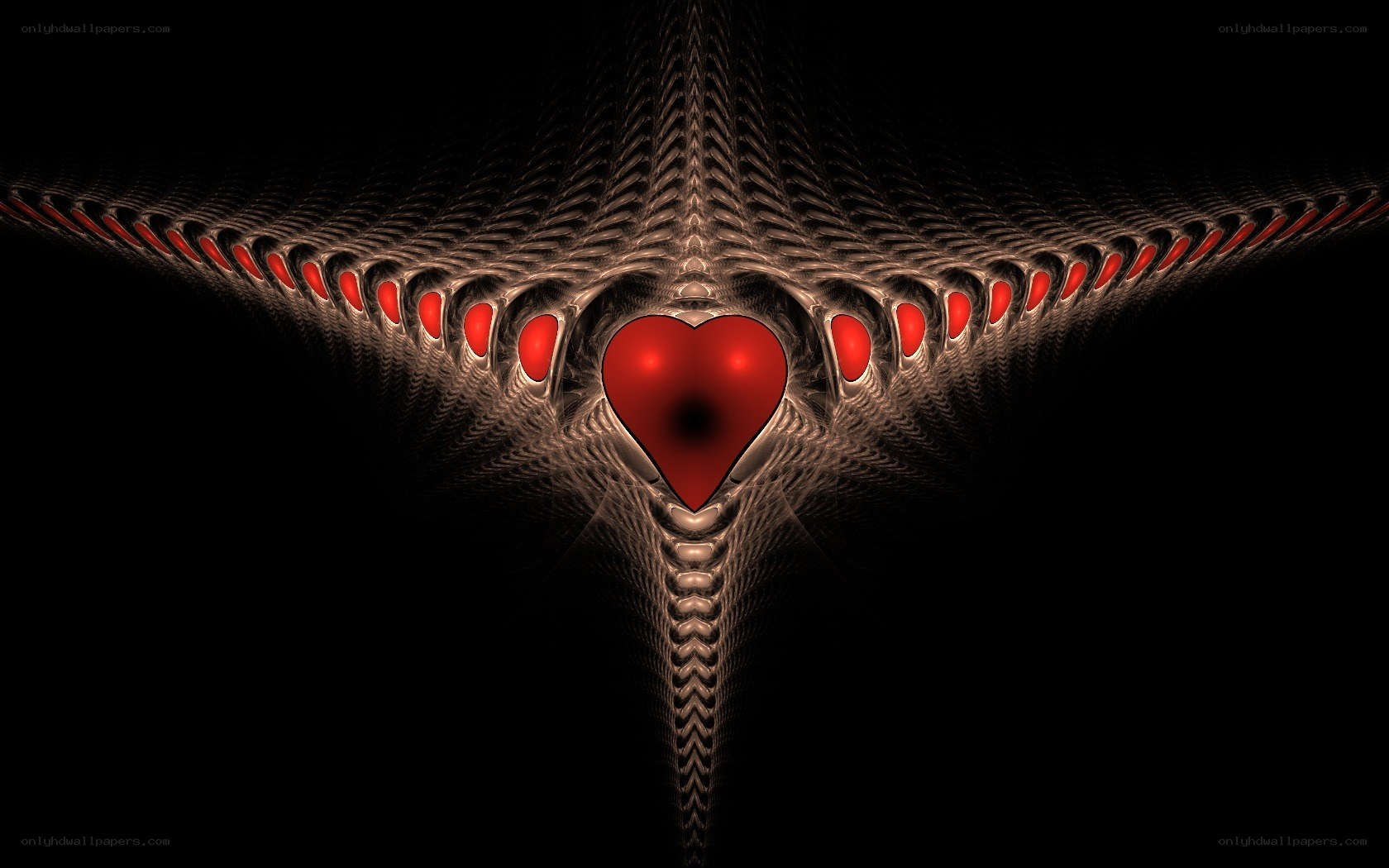 Fractal heart design