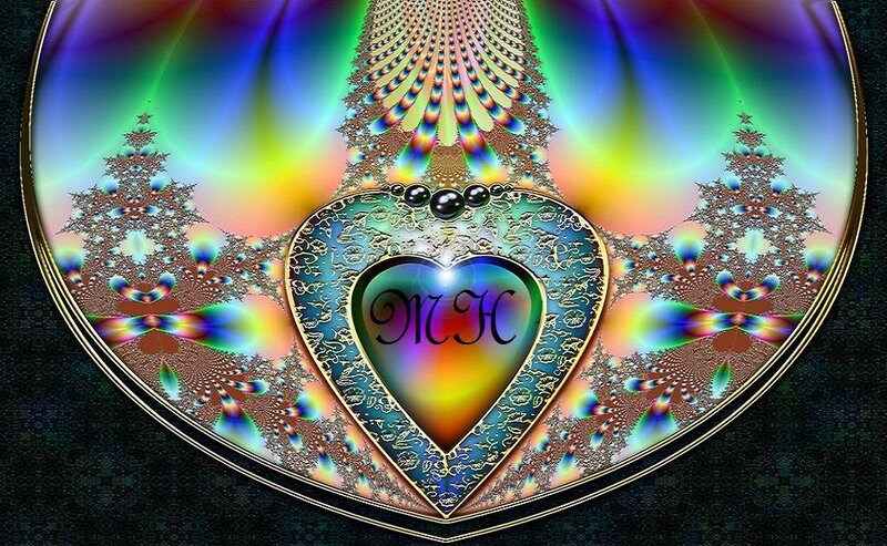 Fractal Heart Design — Blue