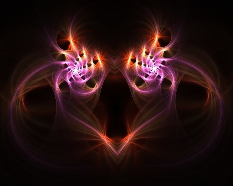 Fractal Heart Design — Purple, Dramatic