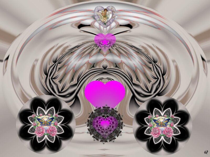 Fractal Heart Design — Purple, Dreamy