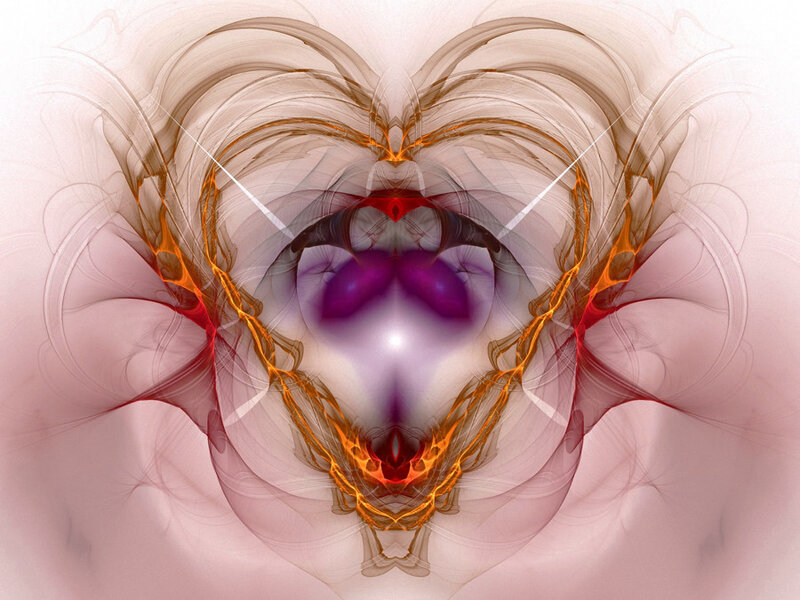 Fractal Heart Design — Purple, Ethereal
