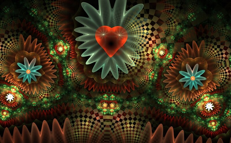 Fractal Heart Flower
