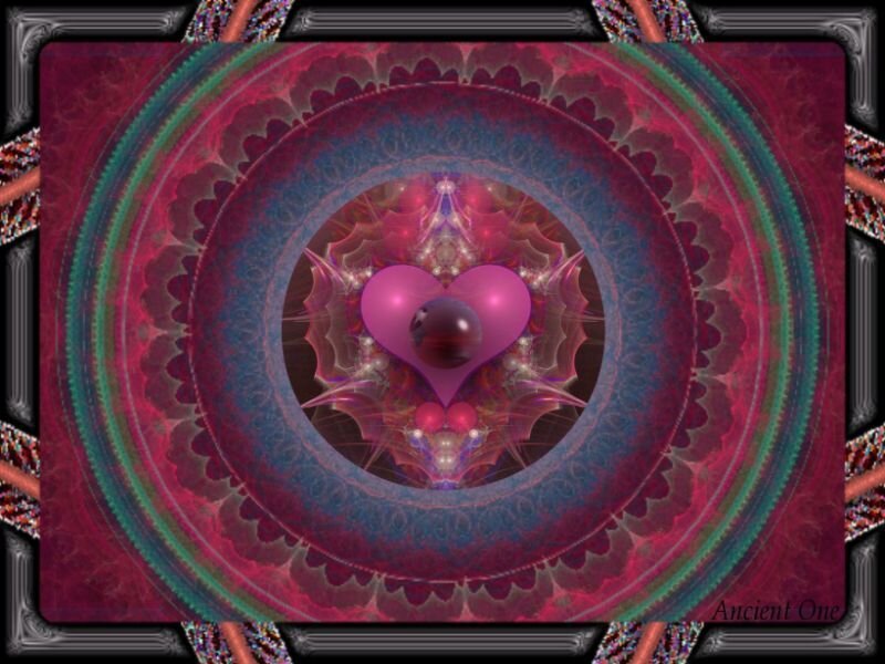 Fractal heart mandala