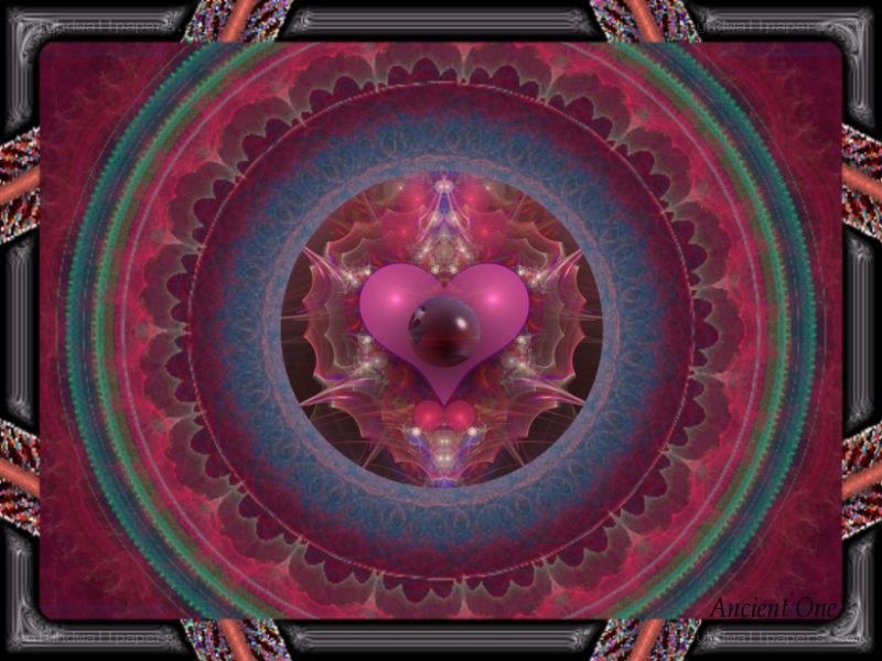 Fractal heart mandala
