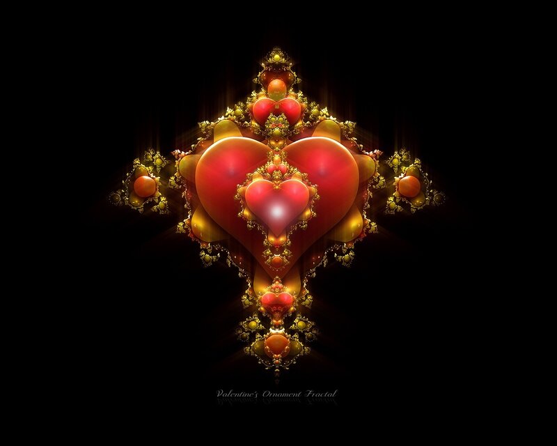 Fractal Heart Ornament