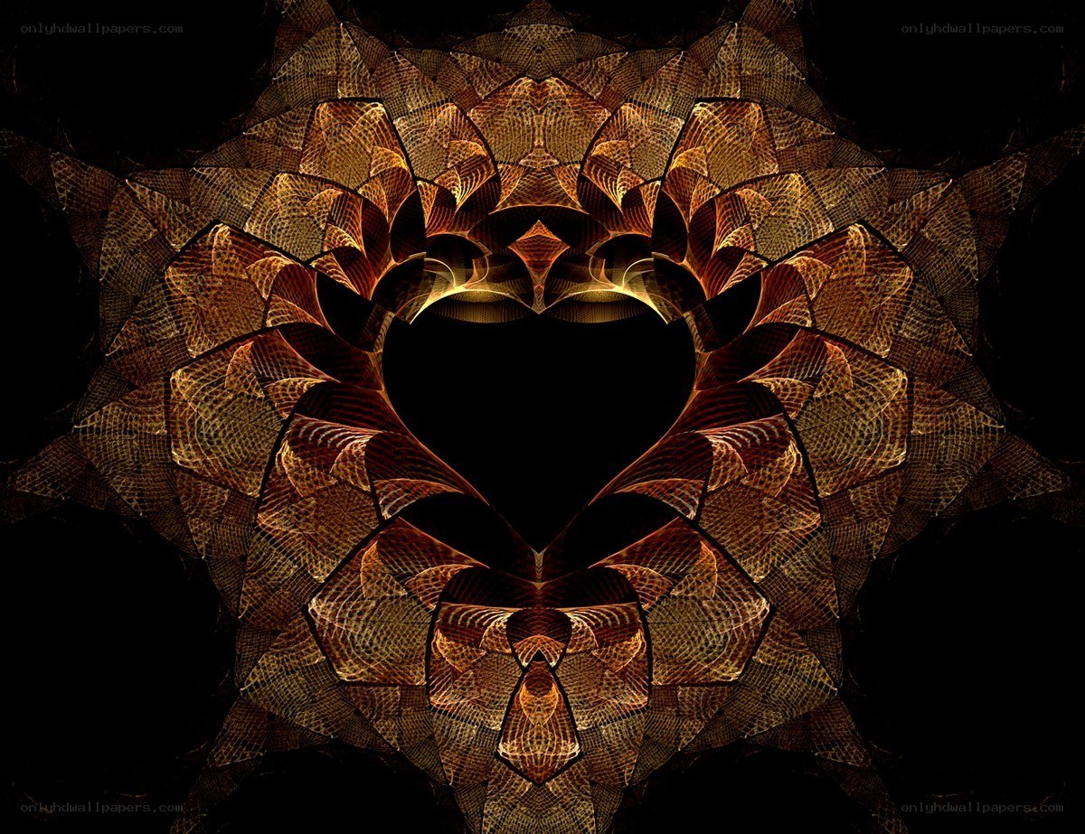 Fractal heart pattern