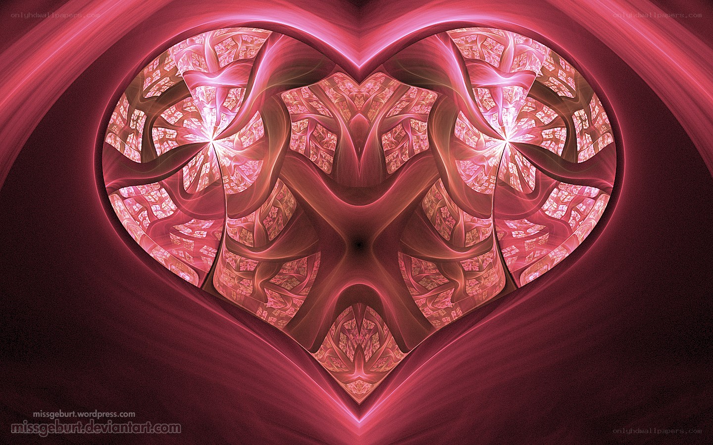 Fractal heart pattern