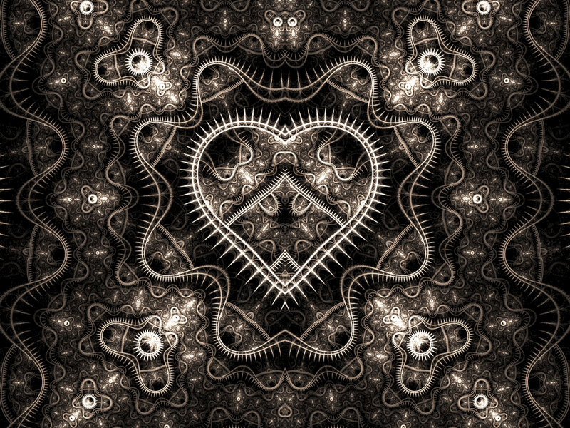 Fractal heart pattern