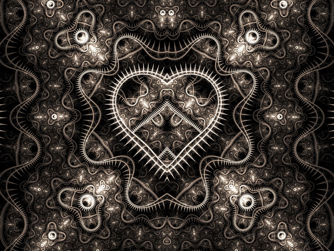Fractal heart pattern
