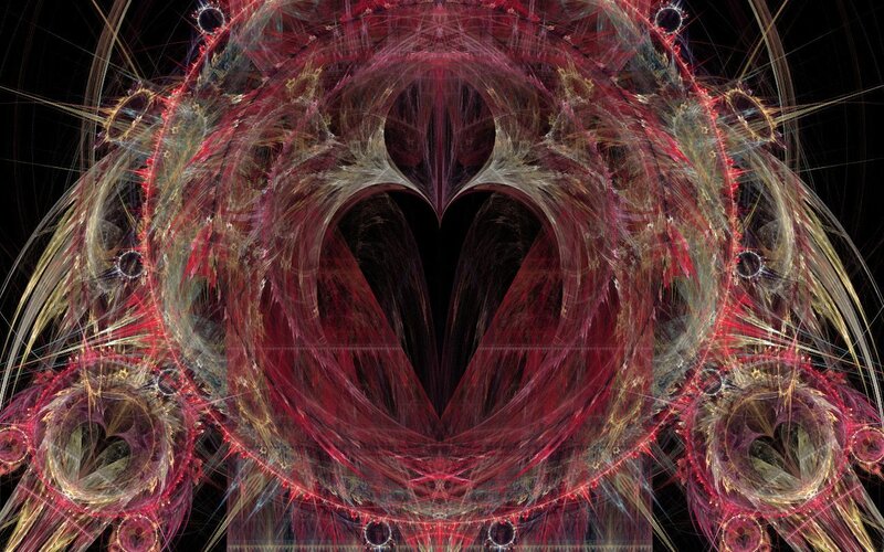 Fractal heart pattern