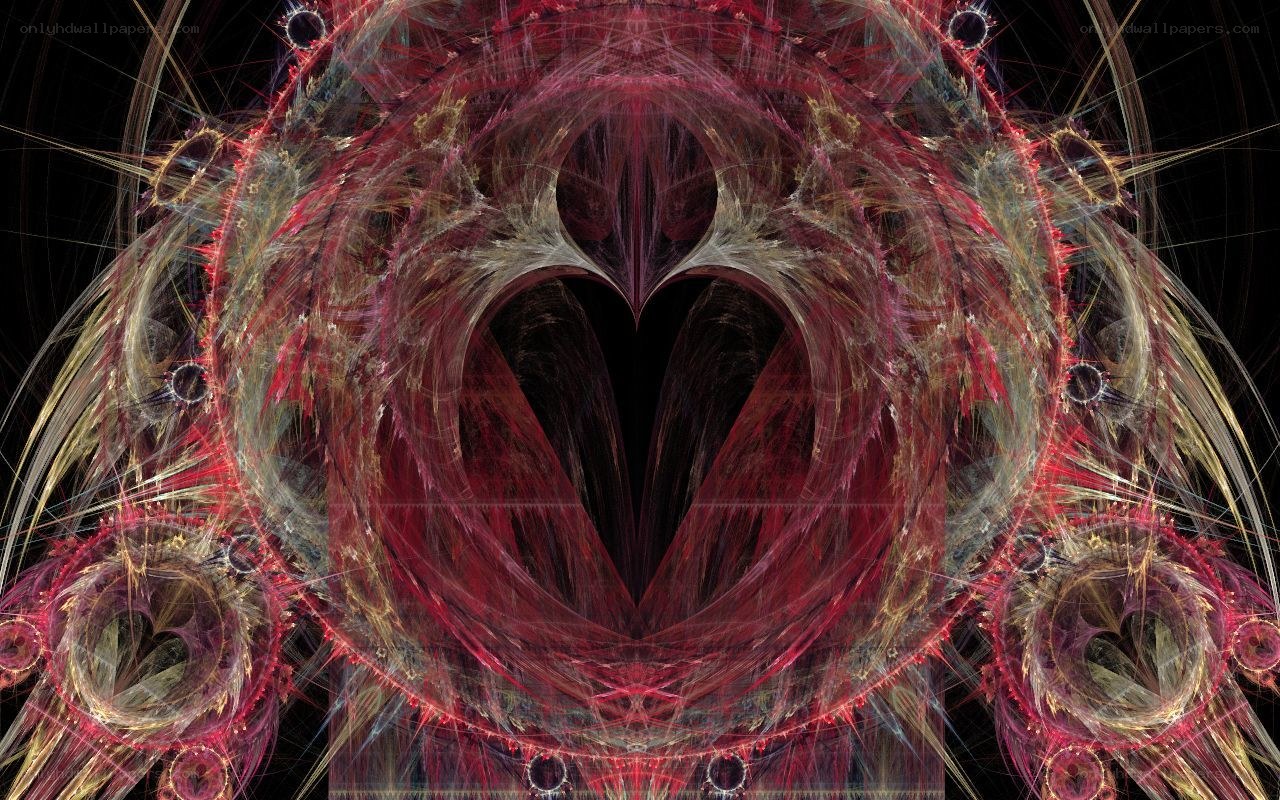 Fractal heart pattern
