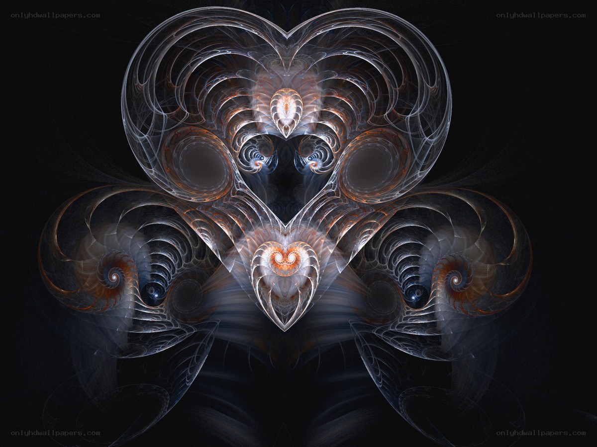 Fractal heart pattern