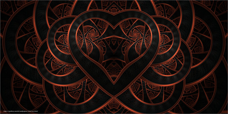 Fractal heart pattern