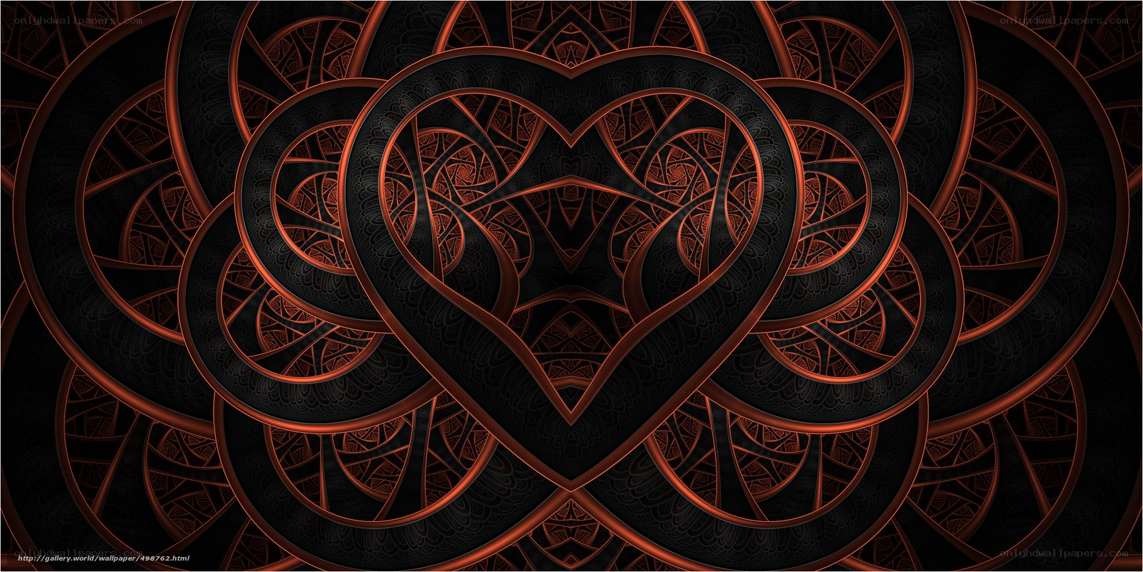 Fractal heart pattern