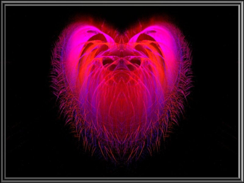 Fractal Heart Shape — Pink