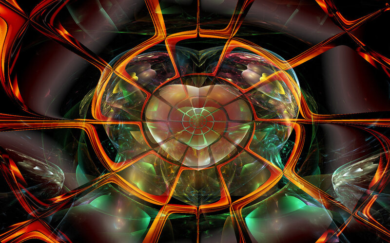 Fractal Heart Structure — Red