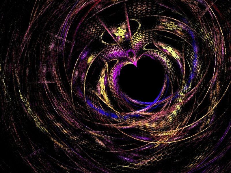 Fractal Heart Tunnel — Purple
