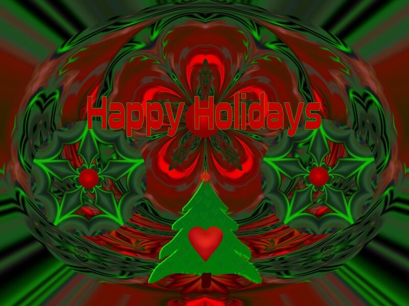 Fractal Holiday Design — Red