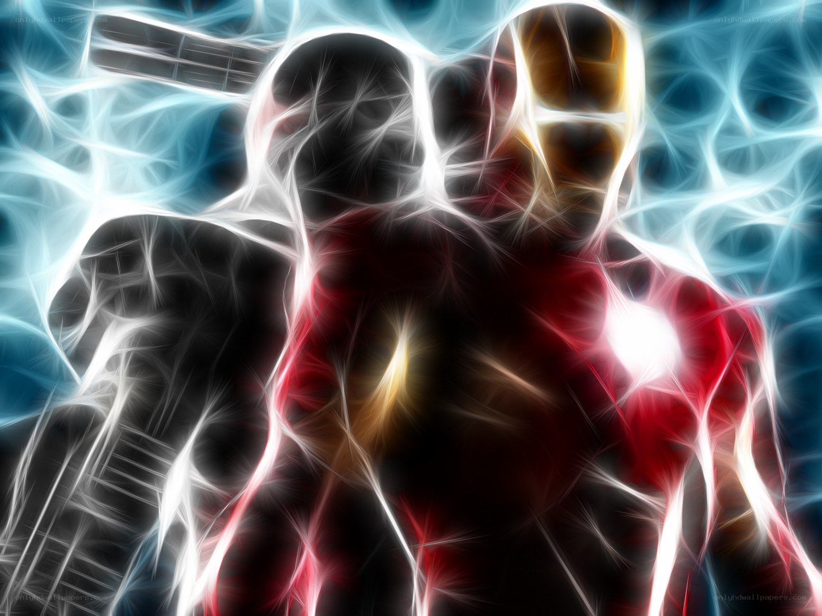 fractal Iron Man portrait