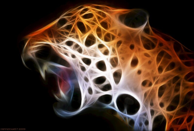 Fractal jaguar head