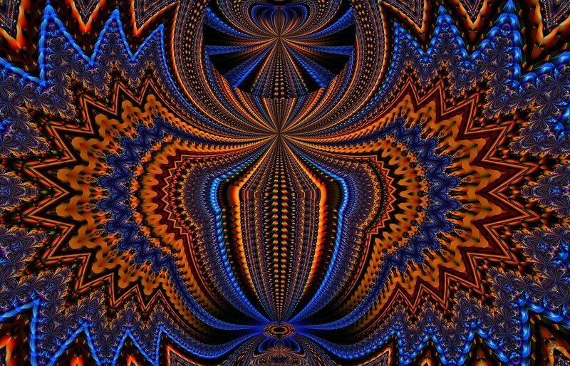Fractal kaleidoscope pattern