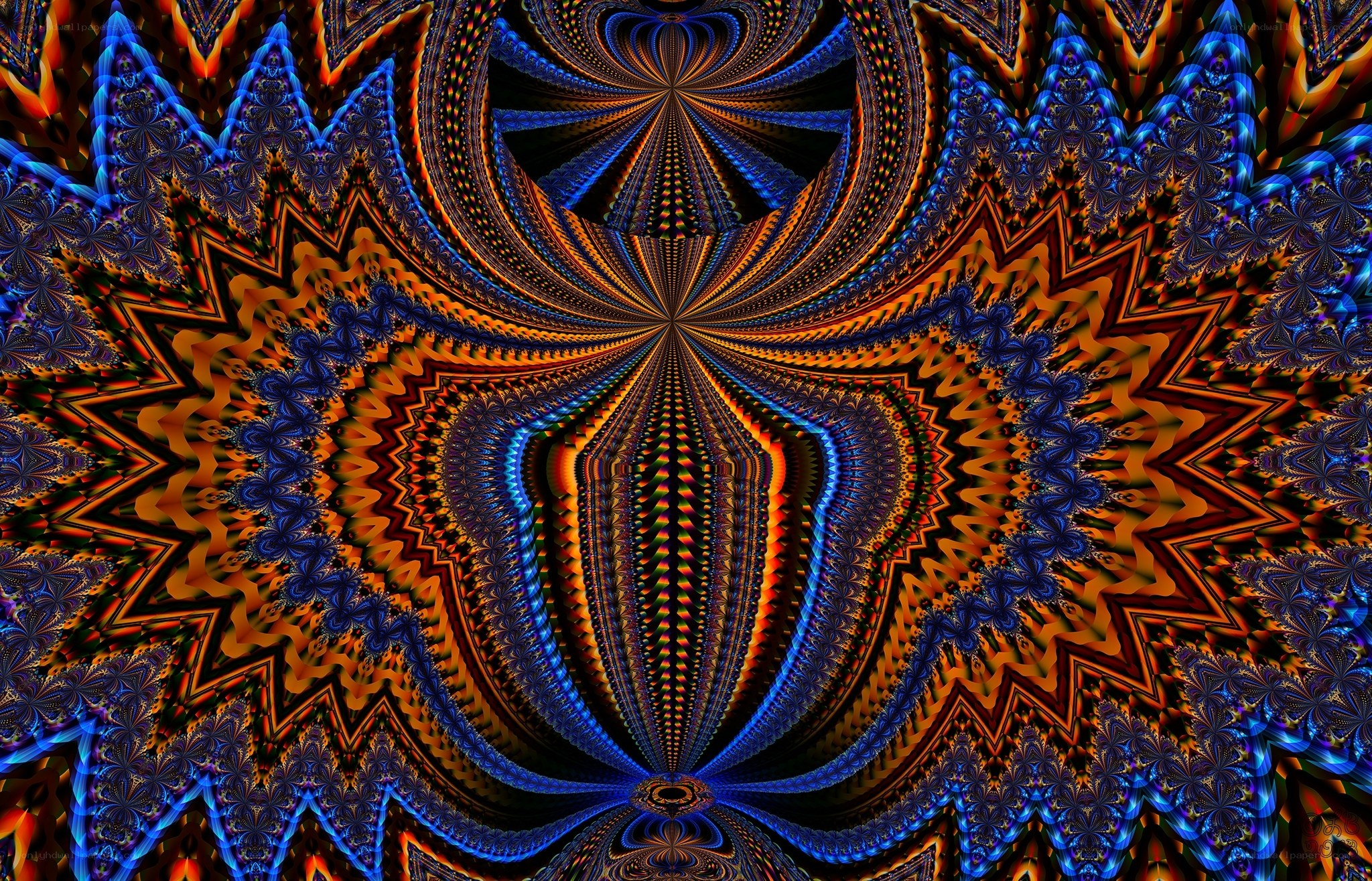 Fractal kaleidoscope pattern