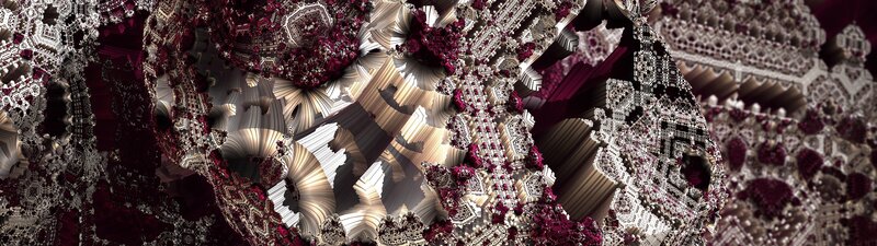 Fractal Lace Pattern — White