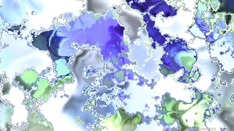 Fractal Landscape — Blue
