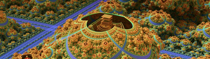 Fractal Landscape with Central Structure