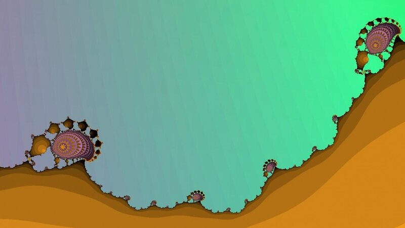 fractal landscape with spirals