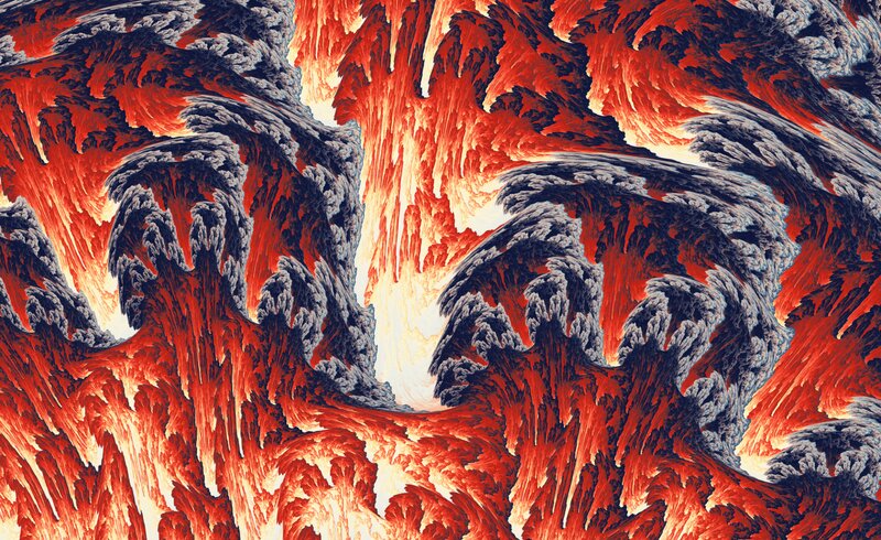 Fractal Lava Flow — Red