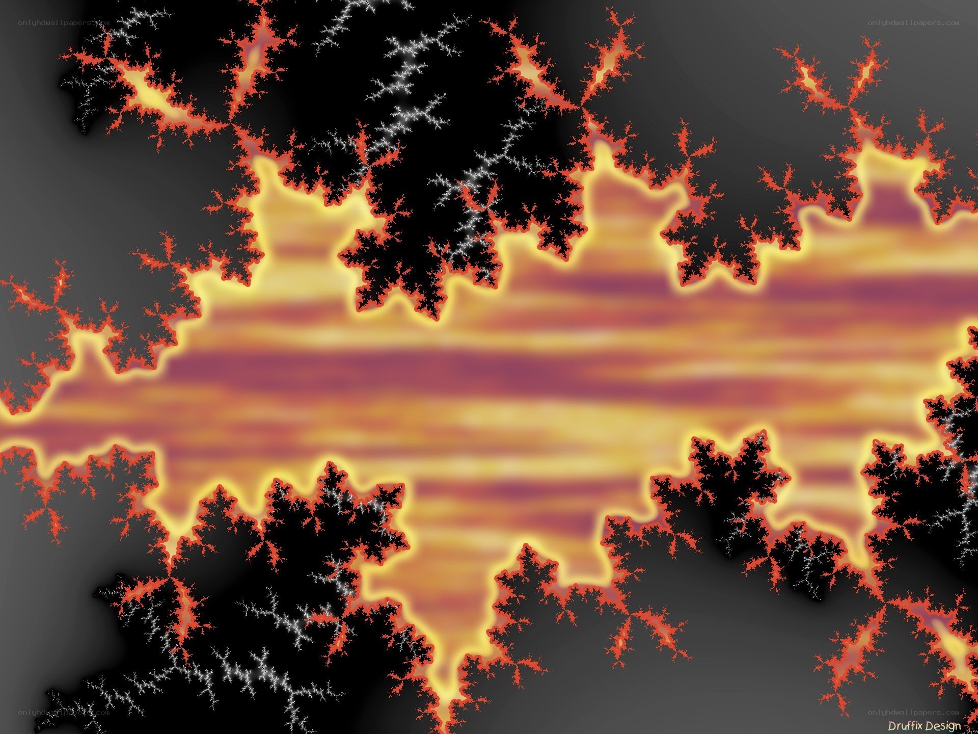 Fractal lava landscape