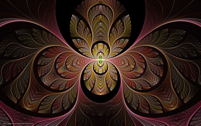 Fractal Leaf Pattern — Black