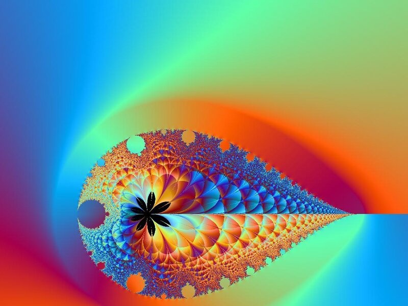 Fractal Leaf Pattern — Blue