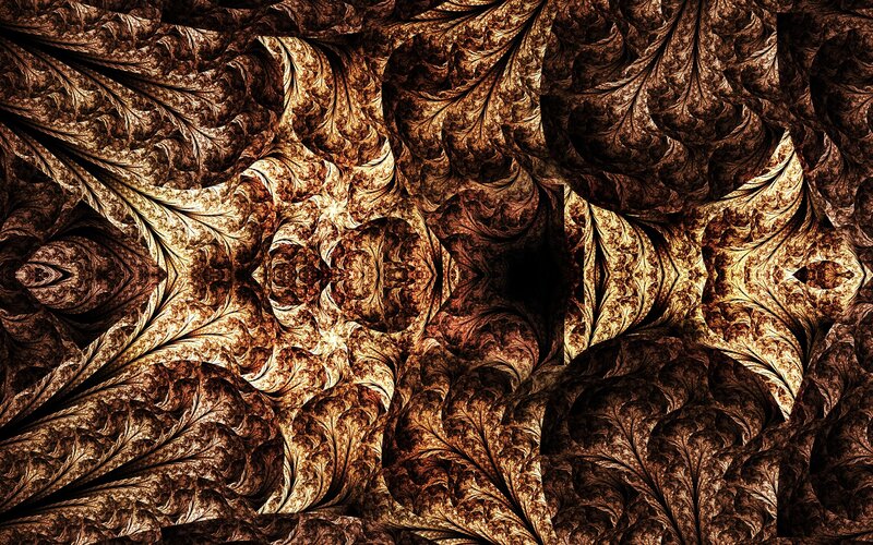 Fractal Leaf Pattern — Brown, Complex, Abstract