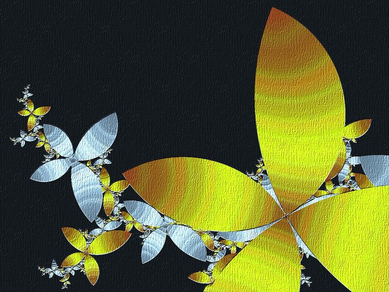 Fractal leaf pattern on dark background