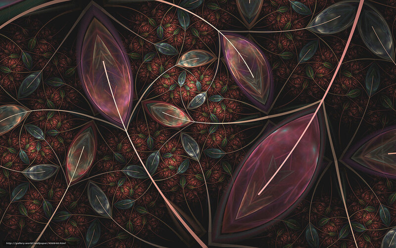 Fractal Leaf Pattern — Purple, Mystical