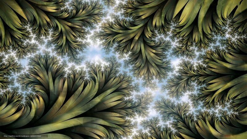 Fractal leaf pattern wallpaper