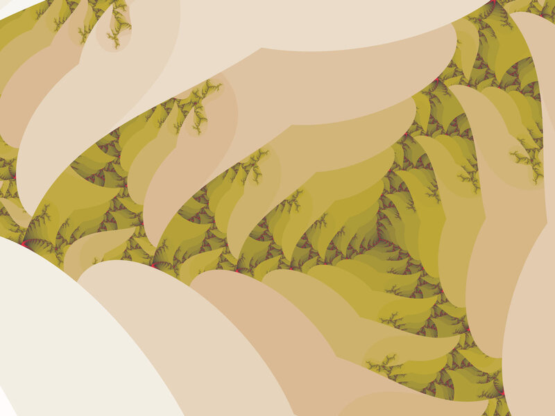 Fractal Leaf Pattern — Yellow, Calm