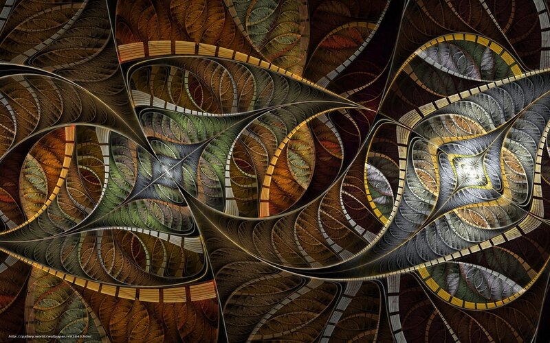 Fractal Leaf Patterns — Brown, Complex