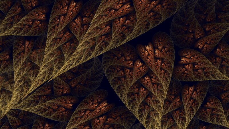 Fractal Leaf Patterns — Brown, Mysterious