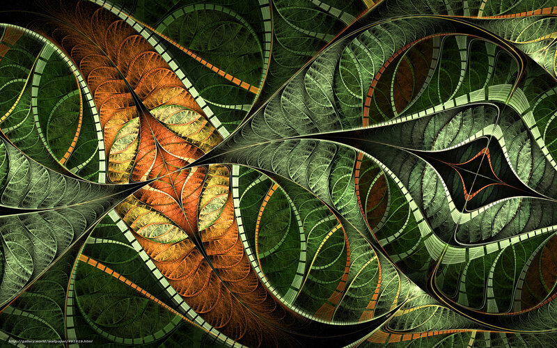 Fractal Leaf Patterns — Green, Complex