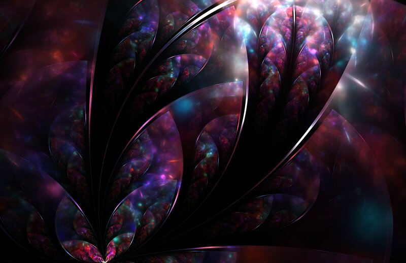 Fractal Leaf Patterns — Purple