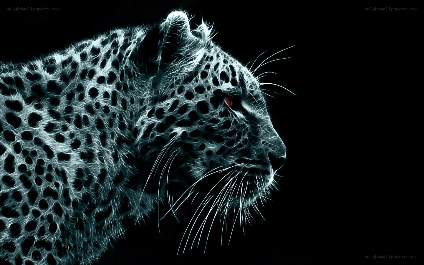 fractal leopard portrait