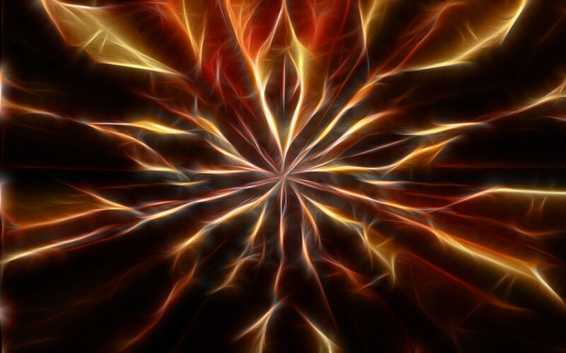 Fractal Light Burst — Orange