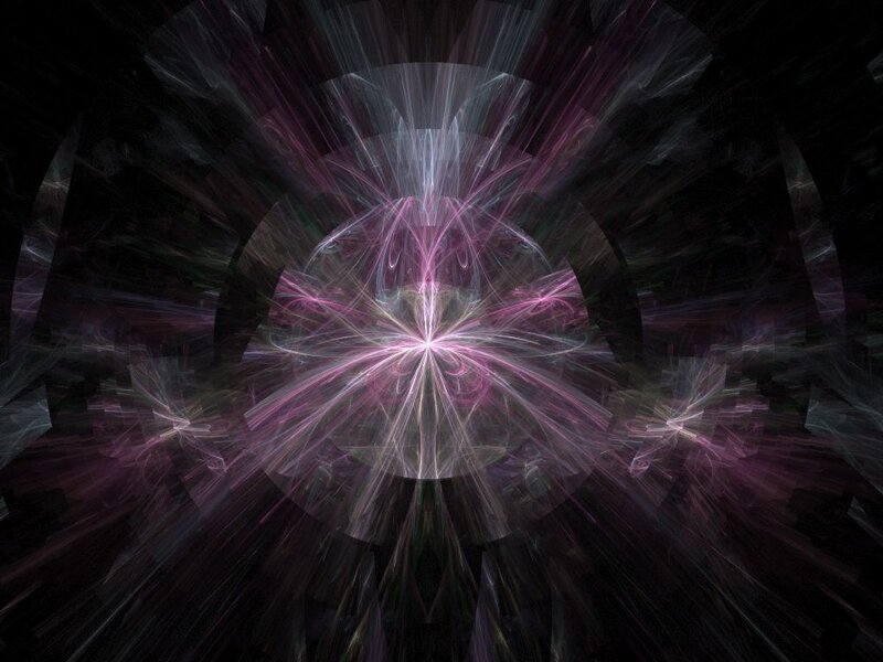 Fractal Light Burst — Purple, Dramatic, Abstract