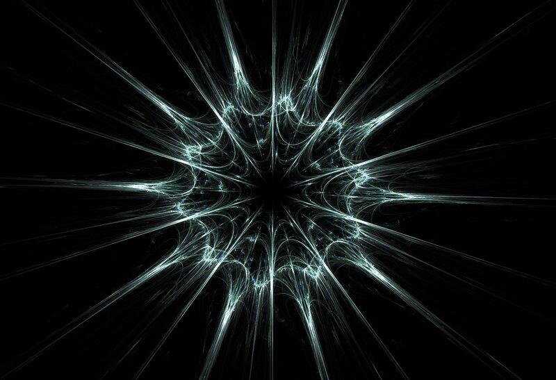 Fractal Light Burst — White, Dramatic, Abstract