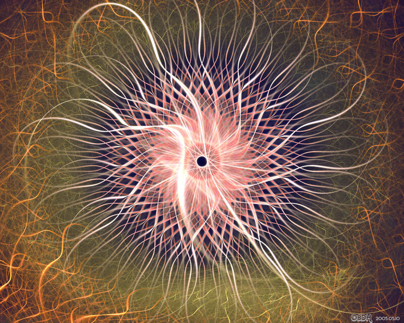 Fractal Light Burst — White, Energetic