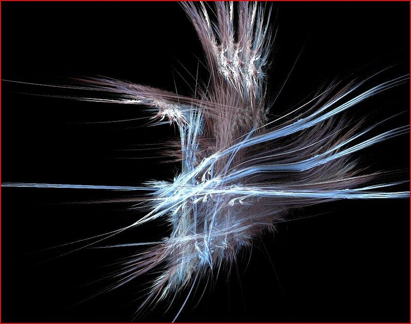 Fractal Light Burst — White
